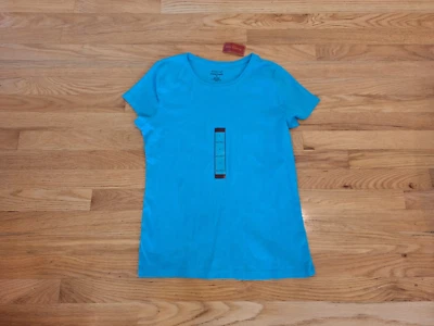 Womens Northcrest Short Sleeve Casual Crew Neck Tee Top Small S Teal Blue Cotton - Image 1 of 3