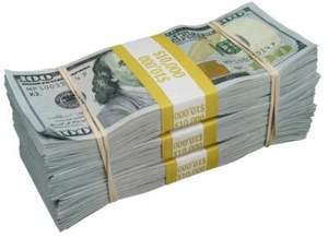 CASH MONEY STACK GLOSSY POSTER PICTURE PHOTO BANNER PRINT 100 dollar bills 5675 - Picture 1 of 1