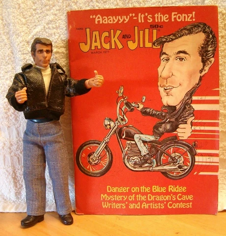 1976 8" Fonzie Happy Days & BONUS 1977 "Jack & Jill" - "Aaayyy"- It's the Fonz! Cover