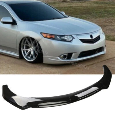 For Acura TSX 2009-2014 Gloss Black Front Bumper Lip Splitter Spoiler Body Kit Foto 1 de 4