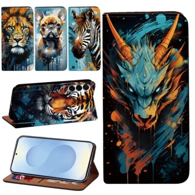 Leather Stand Wallet Cover Case Fit Samsung Galaxy S10/S20/S21/S22/S23/S24/S25 - Image 1 of 4