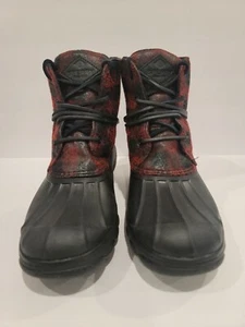 Sperry Womens's Flannel Duck Boots Black size 7 - Picture 1 of 6