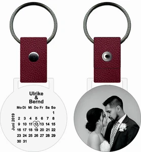 Schlüsselanhänger "Hochzeit" Personalisiert aus Edelstahl, Gravur Geschenk Foto - Bild 1 von 8