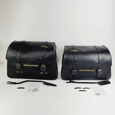 Harley-Davidson 可分离皮革鞍袋 18+ 软尾 – 怀旧风格 — 第 1/4 张图片