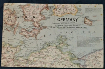 Germany Map, Alla's Plate 35 : June 1959, 19 inches Wide and 25 inches Tall - Image 1 of 4