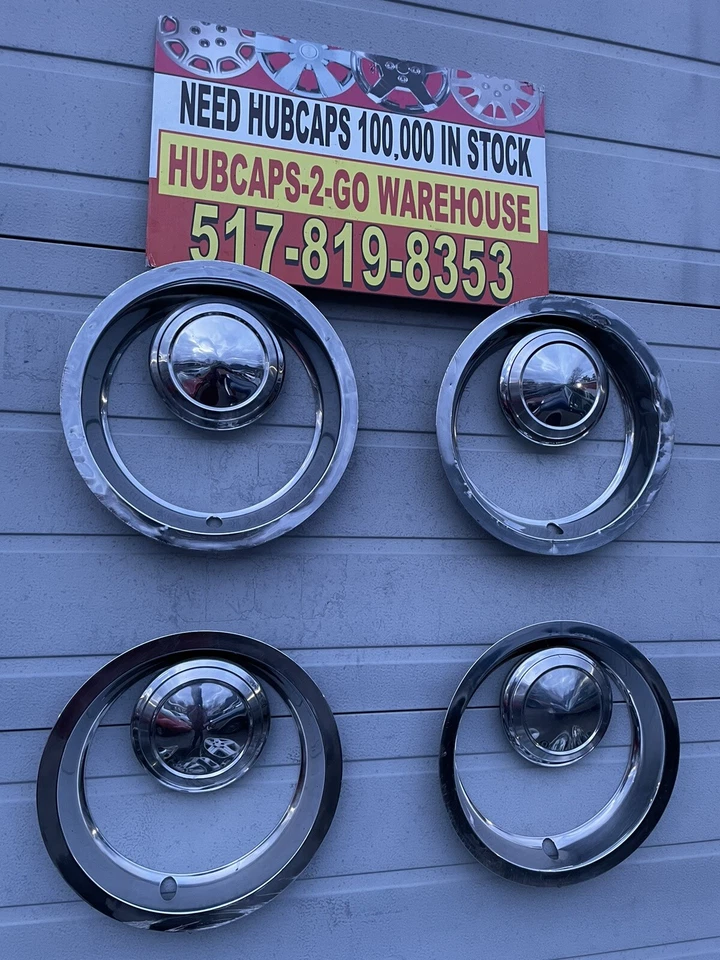 "Chevrolet Vega Monza Rally 1971-77 tapas centrales de rueda y anillo de ajuste 13"" 4 usado" Foto 1 de 4