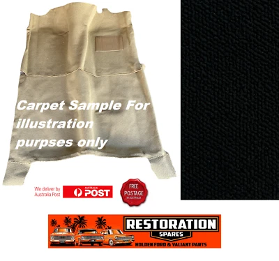 FRONT & REAR BLACK PLUSH CARPET  SUITS COROLLA KE35 KE55 TOYOTA - image 1 of 4