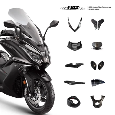 Piezas y accesorios de carrocería de carenado de fibra de carbono MOS para Kymco AK550 2018-2025 Foto 1 de 4