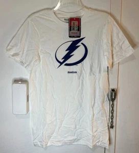 Reebok Face Off Apparel SLD TEE SS White Tampa Bay Lightning NHL Small T-Shirt S - Picture 1 of 4