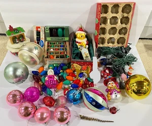 Christmas Ornaments, Lights, one Radko, one music box, extras, lot. - Picture 1 of 13