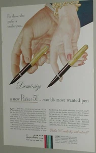 1948 PARKER PEN advertisement, Parker 51 Demi-size pen  - Imagen 1 de 3