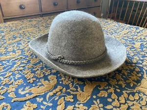 Wool Felted Wide Brim Gray/Grey Fall & Winter Felt Floppy Hat - Picture 1 of 4