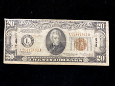 1934 A $20 Twenty Dollar Hawaii Bill Note VF Details Bill