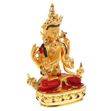 1x Avalokitesvara Buddha Statue Tibetan Small Gilded Bodhisattva Home Decor