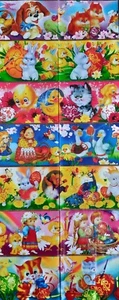 Eierfarbe? Zauberfolie für 7 bunte Eier! Osterhase Hund Katze Küken Osterei - Bild 1 von 4
