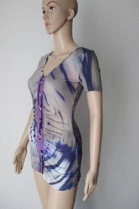 Camisa Apriori con piedras decorativas, multicolor, talla 36 - Imagen 1 de 7