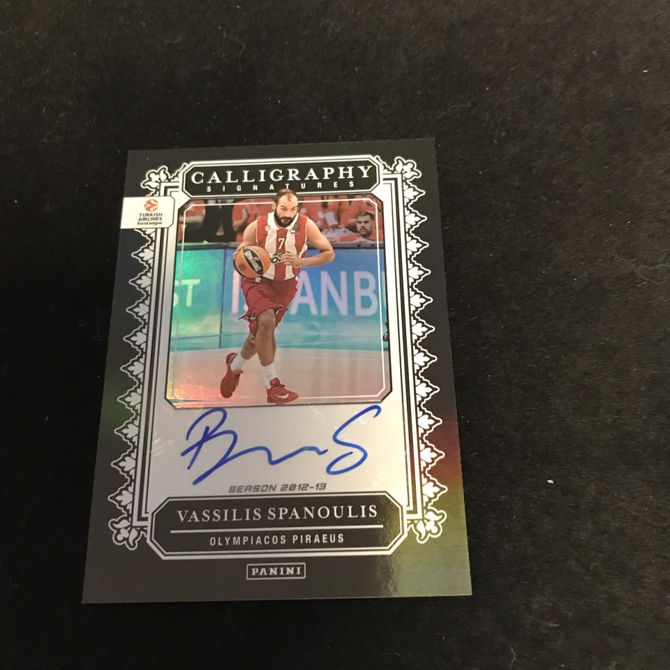 Vassilis Spanoulis  2024-25 Panini Prizm Euroleague Calligraphy Auto #CAL-VAS (b - Image 1 of 2