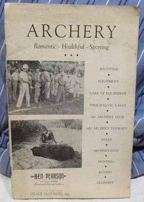 1940 BEN PEARSON ARCHERY PROMO PAMPHLET BOOK PALACE CLOTHIERS WAUSAU WI - Image 1 of 4