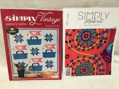 Simply Vintage 47 Simply Moderne 33 magazines quilts crafts Summ 2023 Quiltmania - Image 1 of 4