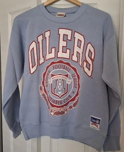 Men's Vintage Nutmeg Houston Oilers Sweatshirt, Medium, NFL, Good Condition - Picture 1 of 3