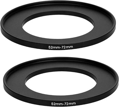 (2 Pcs) 52-72MM Step-Up Ring Adapter, 52Mm to 72Mm Step up Filter Ring, 52 Mm Ma - Image 1 of 4