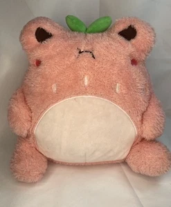 Cuddle Barn Pink Strawberry Wawa Frog Toad Plush 9” Plush Goals Stuffed Toy - Picture 1 of 7