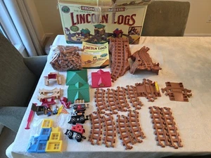 Vtg The Original Lincoln Logs Frontier Express Train Set - Picture 1 of 16