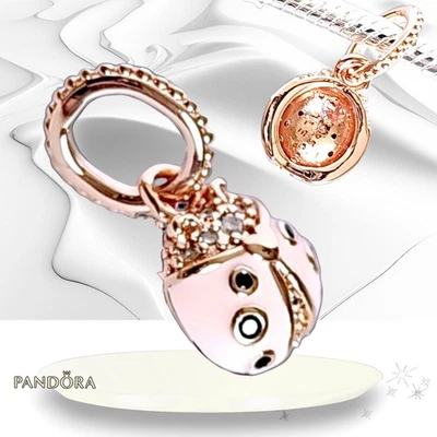 PANDORA LUCKY LADYBIRD ROSE GOLD CHARM 387909EN160 US SELLER  - Image 1 of 4
