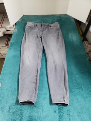Pantalones de mezclilla grises elásticos de tiro alto ajustados Mavi Jeans talla 31 para mujer Foto 1 de 4