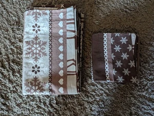 Bettwäsche-Set, Weihnachten Braun/weiß, sehr guter Zustand! - Bild 1 von 3