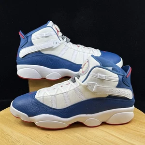 Nike Air Jordan 6 Ringe Turnschuhe echt blau weiß rot 322992-140 Herren Größe 10,5 - Bild 1 von 11