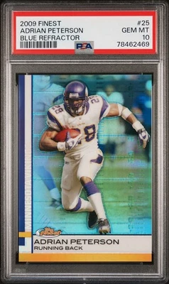 Adrian Peterson 2009 Topps Finest #25 Blue Refractor parallel  /429 - PSA 10 - Image 1 of 4