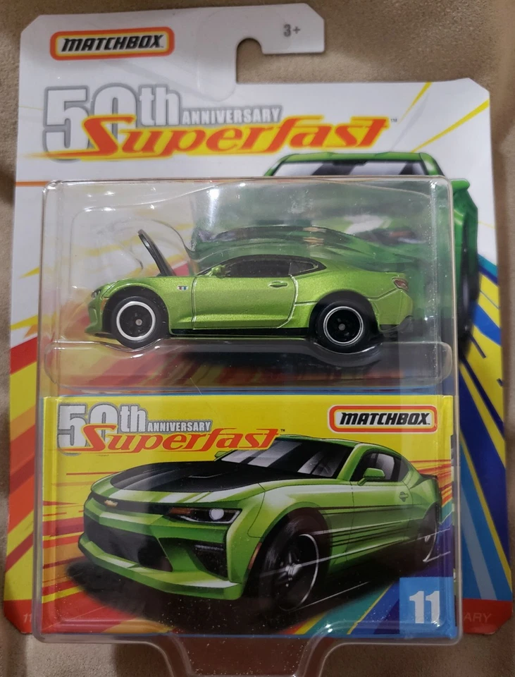Matchbox 50th Anniversary Superfast 2017 Chevrolet Camaro With Opening Hood