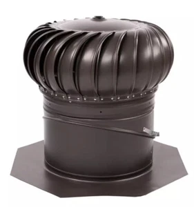 GAF Master Flow 14 pulgadas Turbina eólica de aluminio de doble rodamiento con refuerzo interno - Imagen 1 de 3