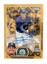 2023 Topps Gilded Julio Rodriguez Auto #53/99 Gilded J Rod Mariners Fresh Pull