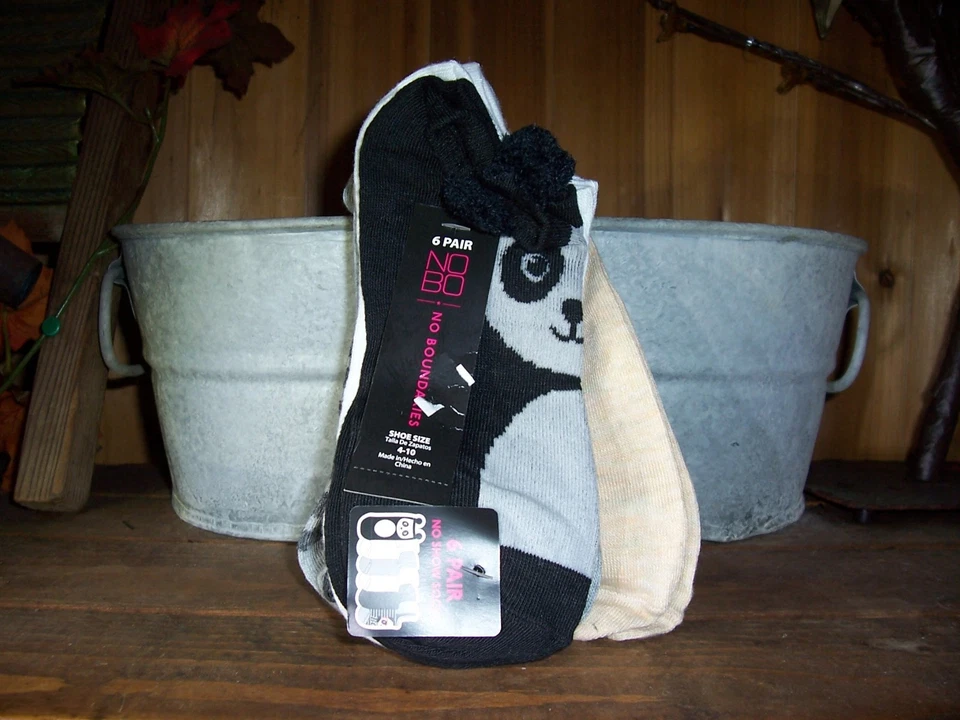 БЕЗ ГРАНИЦ ДЕВОЧЕК НОСКИ 6 ПАР 2 ПАРЫ ПАНДА ТЕМА 4 ПРОСТОЙ ДЛЯ РАЗМЕРА 4-10 НОВЫЙ - Изображение 1 из 1