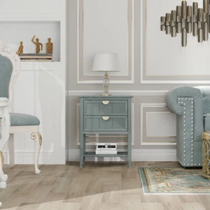 Comodino moderno 2 cassetti laterale comodino multifunzione per camera da letto - Foto 1 di 22