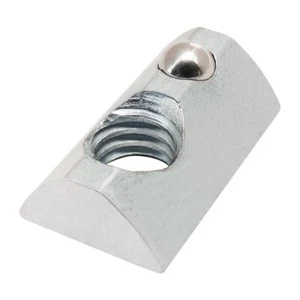 80/20 T NUT # 3917 5/16-18 ROLL IN STYLE W/ BALL FOR ALUM EXTRUSION (100 PC) - Picture 1 of 6