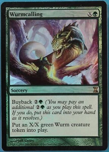 Wurmcalling FOIL Time Spiral HEAVILY PLD Green Rare CARD (414774) ABUGames - Picture 1 of 2