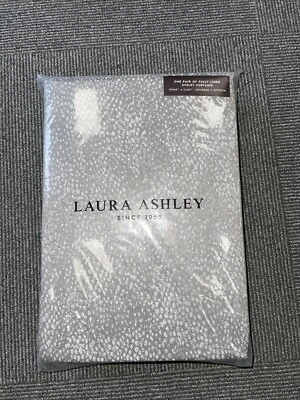 Laura Ashley Alnwick Steel Fully Lined Ready Made Curtains 64x54” - Image 1 of 2