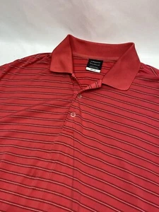 NIKE GOLF Polo Herren Größe Large rosa gestreift Dri-Fit Herren Performance atmungsaktiv - Bild 1 von 6