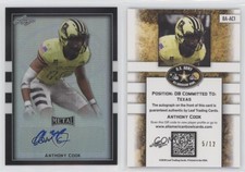 2018 Leaf Metal US Army All-American Bowl Black /12 Anthony Cook #BA-AC1 Auto
