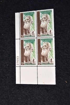 UNITED STATES 1964 JOHN MUIR STAMPS-S1245-PLATE BLOCK w#s-MNH - Image 1 of 3
