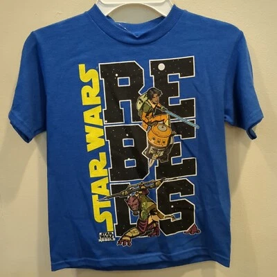 Boys Gray Star Wars Rebels T-Shirt Tee Shirt -  Kids Small (Size 4) - Image 1 of 4
