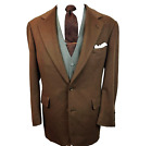 Jack Victor Exclusive 100% Cashmere Walnut Sport Coat Luxury Jacket Blazer 44 L