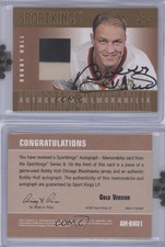 2008 Sportkings Series B Auto Memorabilia Gold /10 Bobby Hull #AM-BHU1 Auto HOF