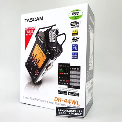 Tascam Linear Pcm Recorder Dr-44Wl Ver2-J Wi-Fi Remote Control Shock Mount NEW - Image 1 of 4