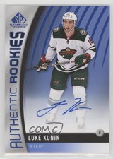 2017-18 SP Game Used Authentic Rookies Blue Auto Luke Kunin #164 Rookie Auto RC