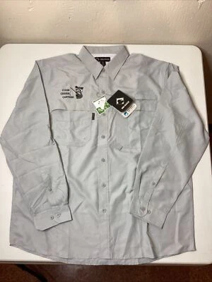 NWT Dri Duck Vented Fishing Button Down Long Sleeve Men's Shirt XL Gray (Fog) - Image 1 of 4