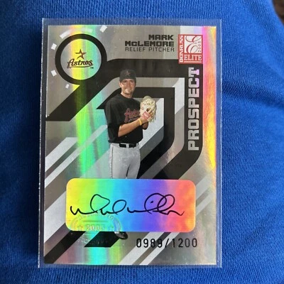 2005 Donruss Elite #179 Mark Mclemore Autograph Signed Card (MB) 187/1200 Astros - Image 1 of 2